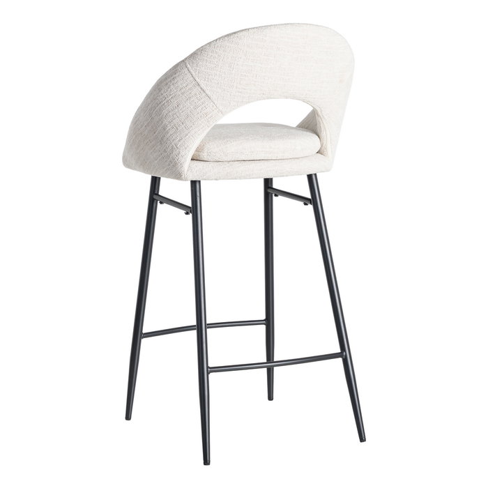 Taburete Crema Tejido-Metal Contract 53 X 48 X 100 cm (Set de 2)