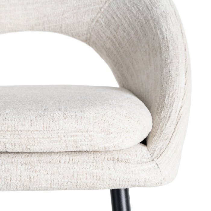 Taburete Crema Tejido-Metal Contract 53 X 48 X 100 cm (Set de 2)