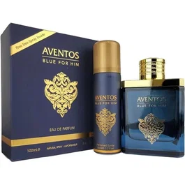 Fragrance World Set Aventos Blue Eau De Parfum y Body Spray para Hombre