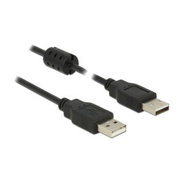 DeLOCK Cable USB 2.0 Tipo-A a Tipo-A 5m Negro