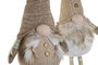 DKD Home Decor Figuras de Gnomo en Poliéster, Surtido de 2 Unidades, Beige y Blanco