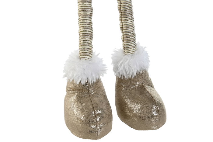 DKD Home Decor Figuras de Gnomo en Poliéster, Surtido de 2 Unidades, Beige y Blanco