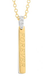 Secrecy Collar Forever Young con Diamante en Plata de Ley y Baño de Oro