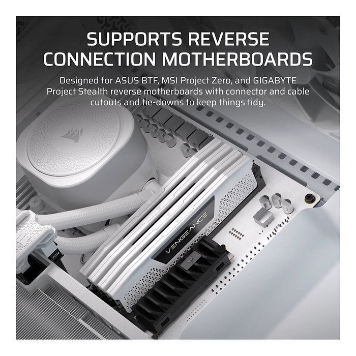 Corsair FRAME 5000D WOOD RS Midi Tower Nuez, Blanco