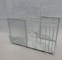 DKD Home Decor Revistero Metal y Cristal Blanco 36x16x34 cm