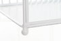 DKD Home Decor Revistero Scandi Blanco Metal y Cristal 16 x 34 x 36 cm (2 Unidades)