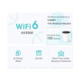 TP-Link Deco X55 AX3000 Sistema WiFi 6 Mesh, 3 Pack, Doble Banda, 3000 Mbit/s, Cobertura para Toda la Casa, Blanco