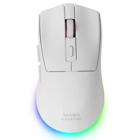 Mars Gaming Ratón Gaming Inalámbrico MM-T3 Batería Recargable Blanco Hasta 14400 DPI