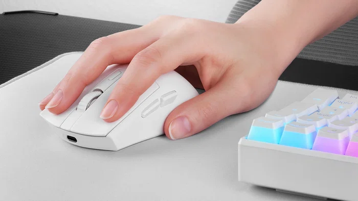 Mars Gaming MM-T3W Ratón Gaming Inalámbrico Blanco Tri-Mode (RF, Bluetooth 5.0, USB-C) - Óptico 14400 DPI, Base de Carga Magnética RGB, Recargable 100h, 67g, para PC, PS5, Xbox