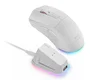 Mars Gaming MM-T3W Ratón Gaming Inalámbrico Blanco Tri-Mode (RF, Bluetooth 5.0, USB-C) - Óptico 14400 DPI, Base de Carga Magnética RGB, Recargable 100h, 67g, para PC, PS5, Xbox