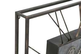 DKD Home Decor Reloj de Pared Loft 8 x 80 x 80 cm Dorado Negro Metal Cristal