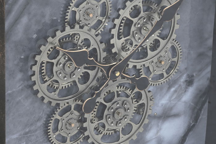 DKD Home Decor Reloj de Pared Loft 8 x 80 x 80 cm Dorado Negro Metal Cristal