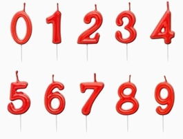 OH YEAH Vela Número 7 Rojo 5 cm para Celebraciones