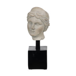 Ixia Escultura Mujer Blanco Envejecido en Resina