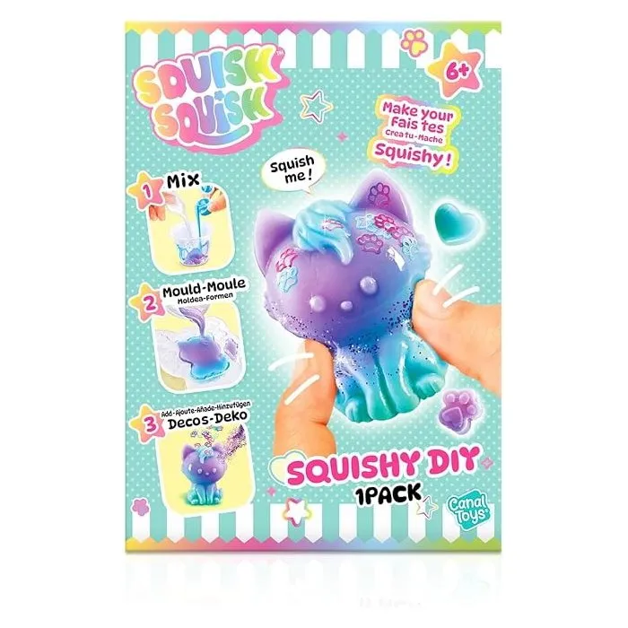 Canal Toys Squish Squish DIY - Paquete de 1 Squishy Manualidad Creativa para Edades 6+ - Modelo SQI 005 - Juego de Juguete Anti Estrés