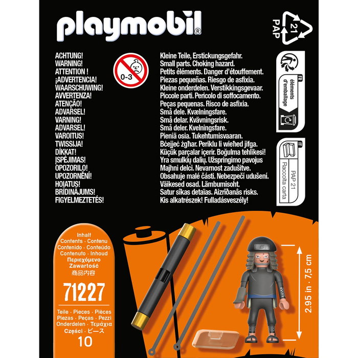 Playmobil Hiruzen Naruto Shippuden con bastón de combate