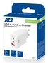 ACT Cargador AC2170 de 65 W con 3 puertos USB-C y USB-A Blanco