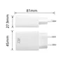 ACT Cargador AC2170 de 65 W con 3 puertos USB-C y USB-A Blanco