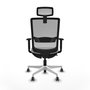 PIQUERAS Y CRESPO Silla de oficina Haches con Mecanismo Sincro/Traslack Blanco y Gris