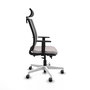 PIQUERAS Y CRESPO Silla de oficina Haches con Mecanismo Sincro/Traslack Blanco y Gris