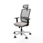 PIQUERAS Y CRESPO Silla de oficina Haches con Mecanismo Sincro/Traslack Blanco y Gris
