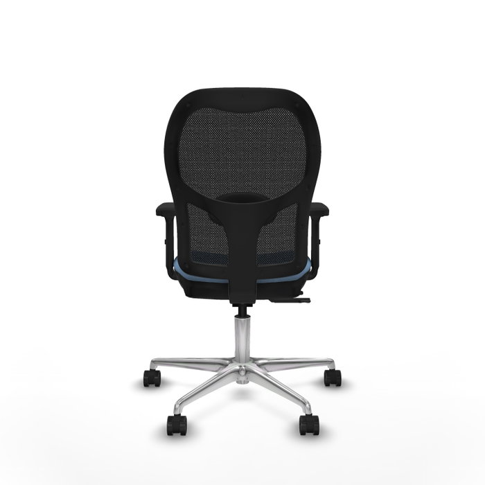 PIQUERAS Y CRESPO Silla de oficina Jorquera con mecanismo Sincro/Traslack, Azul cielo y Negro