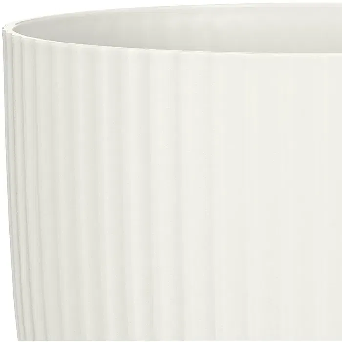 Deroma Maceta Redonda Blanca 231, 10 Litros, 27 cm de Diametro