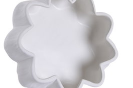 DKD Home Decor Centro de Mesa Cerámica Blanco 25x25x8.5 cm
