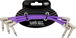 Ernieball Cable Flex Patch 6" Morado - Pack 3 Unidades, Alta Flexibilidad para Pedaleras