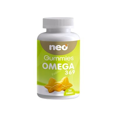 NEO Omega 3, 6 y 9 Gummies 36 unidades sin azúcar, aceite de perilla, vegano, sabor lima NEO Omega 3, 6 y 9 Gummies 36 unidades sin azúcar, aceite de perilla, vegano, sabor lima