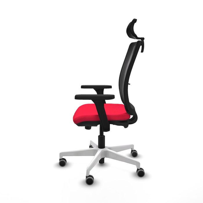 PIQUERAS Y CRESPO Silla de oficina Haches con Mecanismo Sincro/Traslack, Rojo y Negro