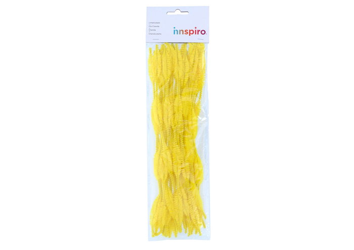 Innspiro Limpiapipas Chenilla Formas Amarillo 13mm x 30cm (25 unidades)