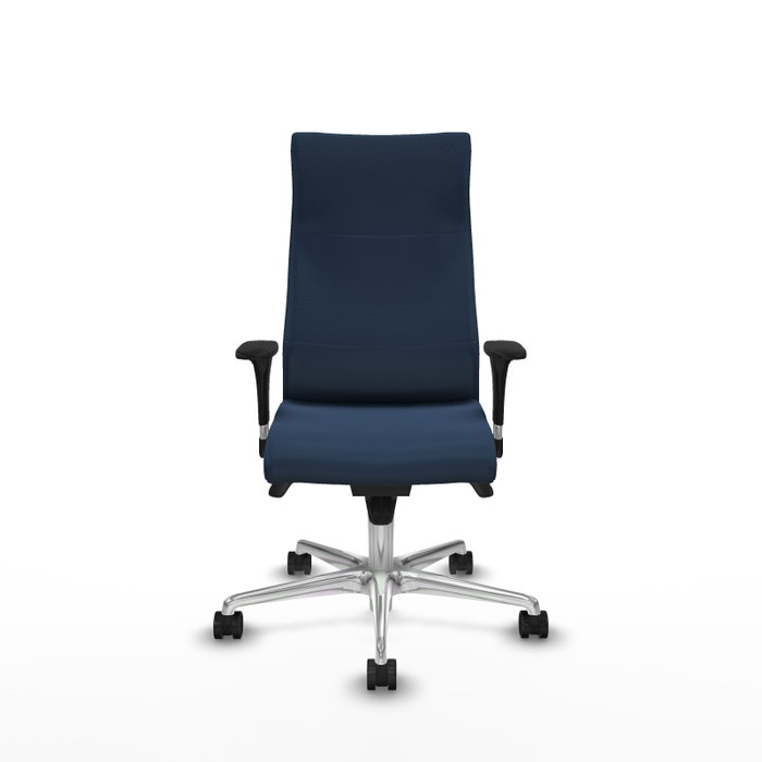 PIQUERAS Y CRESPO Sillón Albacete Azul Marino con Mecanismo Sincro y Base de Aluminio