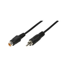 LogiLink Cable de Audio RCA/M a RCA/F, 10 m, negro