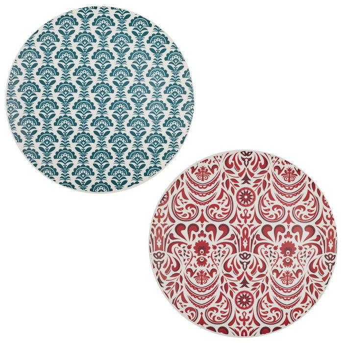 Home Deco Factory Plato Llano Jaipur Market 26 cm - Colección Jaipur, Polipropileno