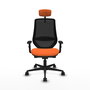 PIQUERAS Y CRESPO Silla de oficina Mardos con mecanismo Sincro/Traslack Naranja y Negro