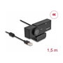 DeLOCK 96400 Webcam USB UHD 4K con Micrófono y Trípode