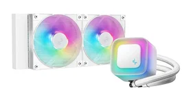 DeepCool LE240 V2 Refrigeración Líquida All-in-One (AIO) CPU 240mm RGB Blanco, 2 Ventiladores de 120mm, Compatible con Intel y AMD, LE240-WHAMMN-G-2
