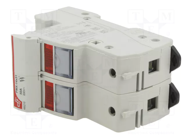 DF ELECTRIC Portafusibles PMX para Raíl DIN 50A 690VAC 2 Polos DF ELECTRIC Portafusibles PMX para Raíl DIN 50A 690VAC 2 Polos