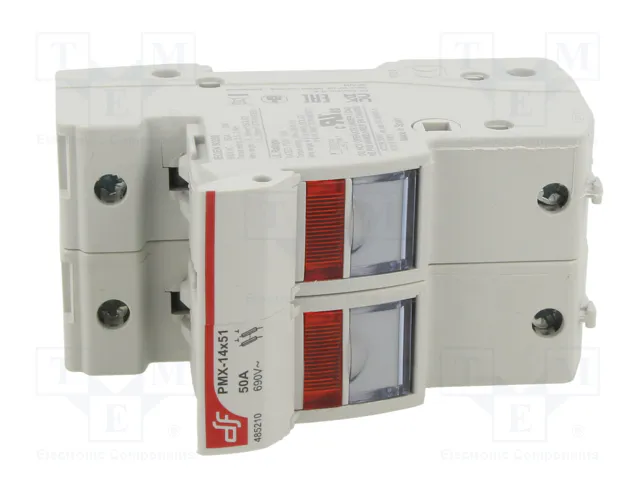 DF ELECTRIC Portafusibles PMX para Raíl DIN 50A 690VAC 2 Polos DF ELECTRIC Portafusibles PMX para Raíl DIN 50A 690VAC 2 Polos