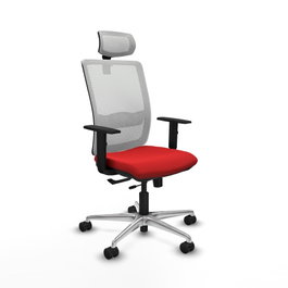 PIQUERAS Y CRESPO Silla de oficina Haches Rojo y Blanco
