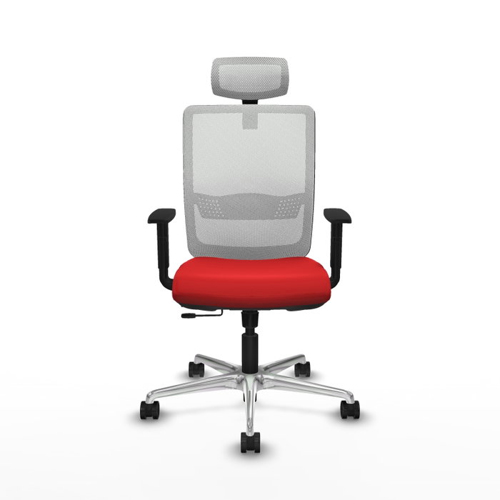 PIQUERAS Y CRESPO Silla de oficina Haches Rojo y Blanco