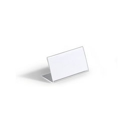 Durable 8055-19 Placa de identificación de mesa acrílica transparente 52x100mm, 10 unidades