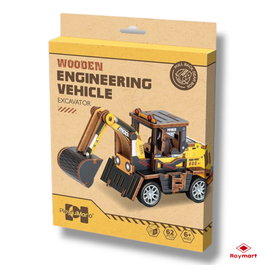ROYMART Puzzle de madera excavadora de 62 piezas