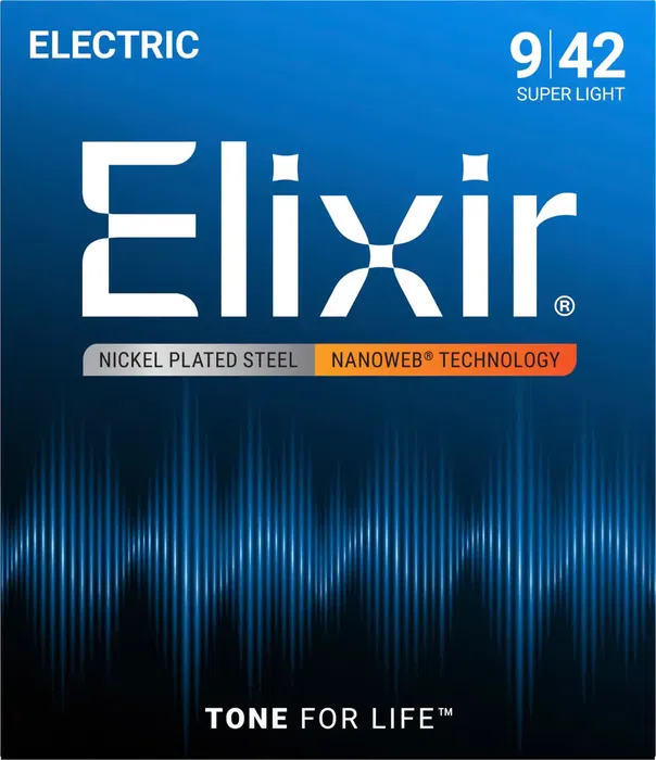 Elixir Juego Eléctrica Nanoweb XL 09-42 Cuerdas para Guitarra