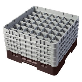 CAMBRO Cesta de lavado 49 compartimentos Castaño