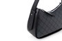 Lucky Bees 1296 Bolso de Hombro Cuero Polivinilo Gris, Negro 23x7x15 cm
