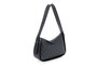 Lucky Bees 1296 Bolso de Hombro Cuero Polivinilo Gris, Negro 23x7x15 cm