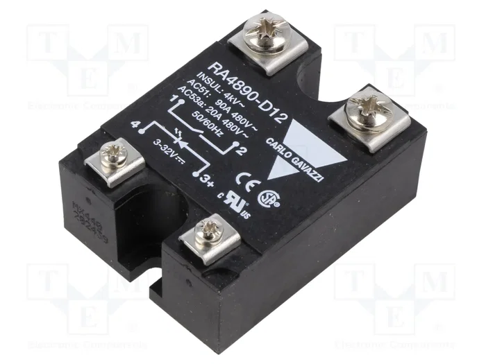 CARLO GAVAZZI RA4890-D12 Relé de semiconductor monofásico 90A 42÷530VAC CARLO GAVAZZI RA4890-D12 Relé de semiconductor monofásico 90A 42÷530VAC