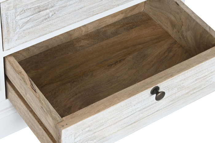DKD Home Decor Cajonera Romantico Blanco 40x80x115 cm 4 Cajones 3 Puertas DKD Home Decor Cajonera Romantico Blanco 40x80x115 cm 4 Cajones 3 Puertas